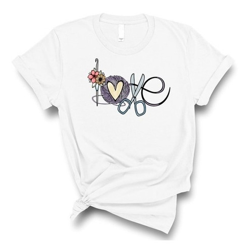 Playera Amo El Crochet Love Crochet Unisex Cuello Redondo