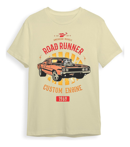 Camiseta Carro Antigo Muscle Car Road Runner Mustang Camaro