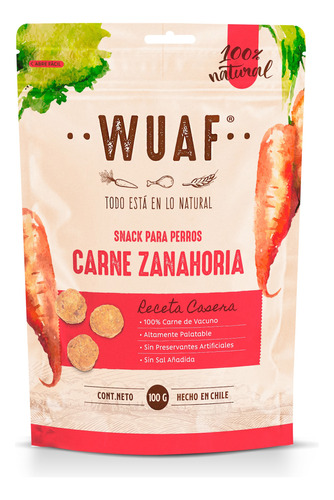 Galletas Carne Zanahoria 100 Grs (perros) - Wuaf