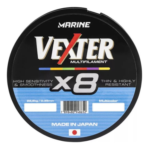 Multifilamento Vexter X8 Multicolor 150m - Varias Medidas