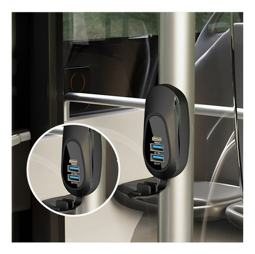 Cargador Triple 1 Tipo C Y 2 Usb Qc 3.0 48w 12v-24v