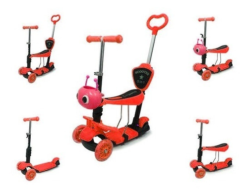 Patineta Scooter, Carro Montable  5 En 1 Para Niños