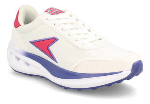 Zapatilla Mujer Power Force 25 Retoro Blanco-fucsia