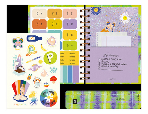 Imagen 8 de 10 de Agenda 2023 Pocket Semana A La Vista - Happimess Don't Worry