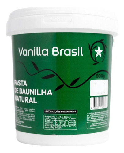 Pasta Natural De Baunilha Vanilla Brasil 500g
