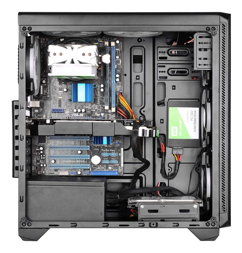 Imagen 5 de 9 de Gabinete Pc Gamer Sentey K20 + 4 X Fan Rgb Vidrio Templado