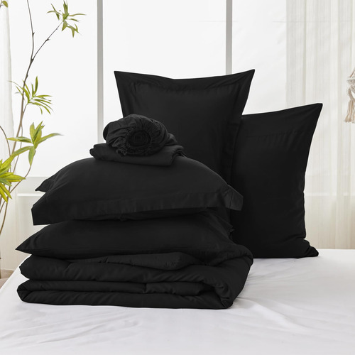 Juego De Edredón King Size Cosy Moment - Negro, Juego De 7