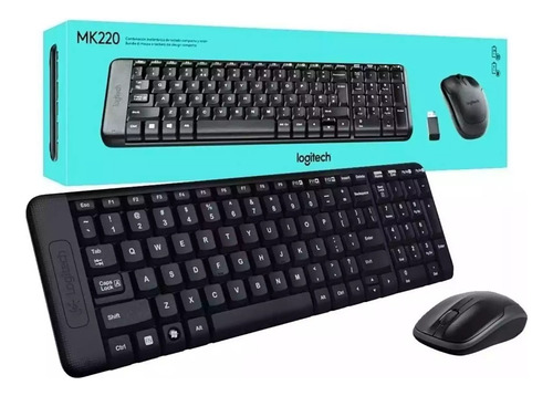 Teclado + Mouse Inalambrico Logitech Mk220 Compacto Combo