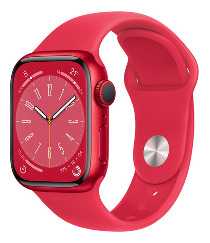 Apple Watch Series 8 GPS + Celular - Caja de aluminio (PRODUCT)RED 41 mm - Correa deportiva (PRODUCT)RED - Patrón