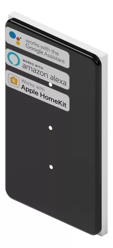 Interruptor de luz Inteligente Touch Negro 1 línea/canal - HomeKit