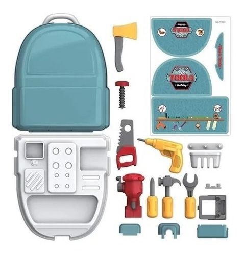 Imagen 3 de 3 de Mochila Valija Valijita Profesiones Didactico C/accesorios Color The Workers