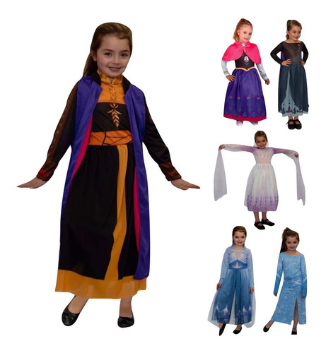 Disfraz Niñas Frozen 2 Princesa Elsa Anna Disney Original  