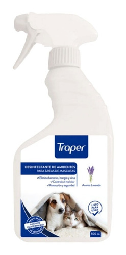 Traper Desinfectante De Ambientes De Mascotas 500 Ml