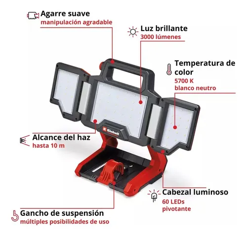 Reflector Tp-cl 18/3000 Li Set Solo + Cargador Y Bat 4,0 Ah