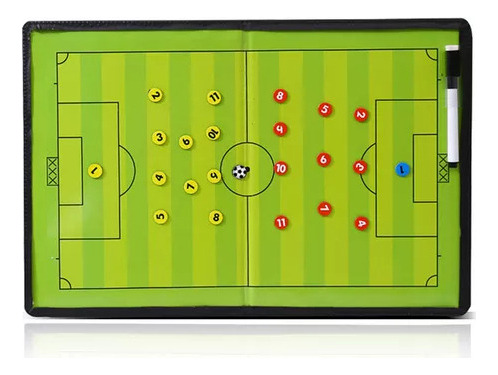 Prancheta Tática Magnética Futebol Imã Campo Bolsa Zíper