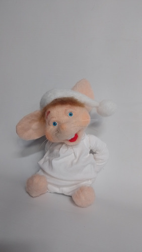 Topo Gigio Muñeco Artesanal Articulado Blanco