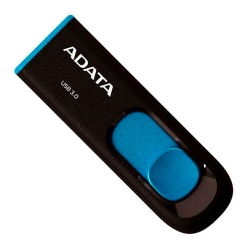 Memoria Usb Adata Uv128 128gb 3.2 Gen 1 Negro Y Azul Negro/azul