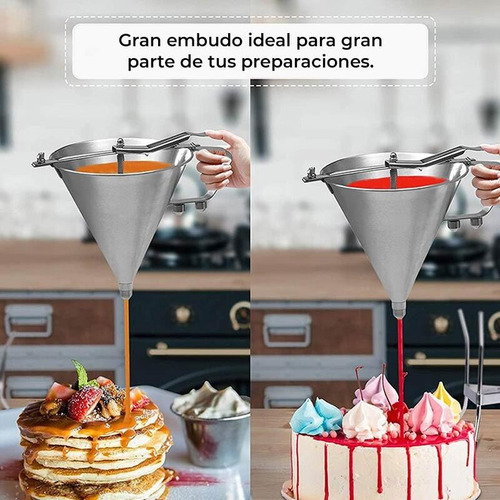 Embudo Automatico Acero Inox. 1.9 Lts. C/ Soporte