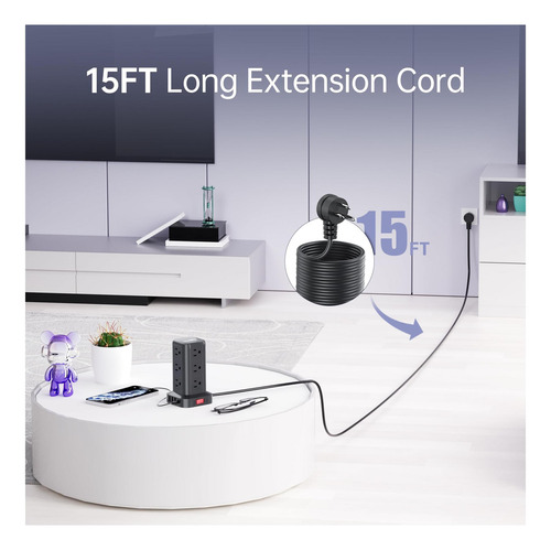 Usb C 15 Pies C Sobretension Tower, Mini 3