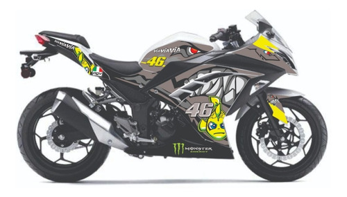 Calcos Kawasaki Ninja 300 Kit Personalizado Vr46