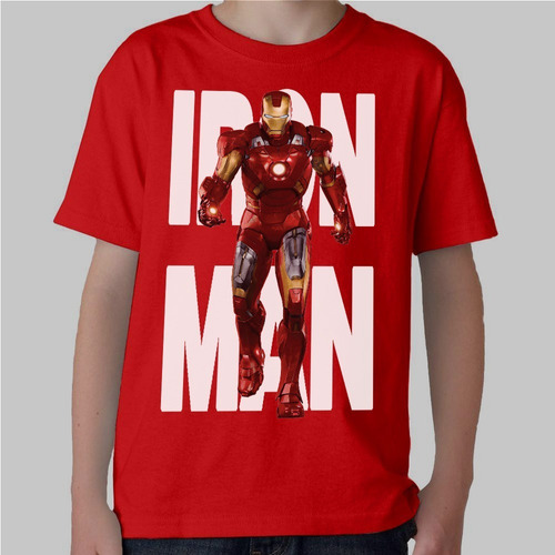 Remeras Camisetas Para Niños Y Adultos De Iron Man Y Hulk 