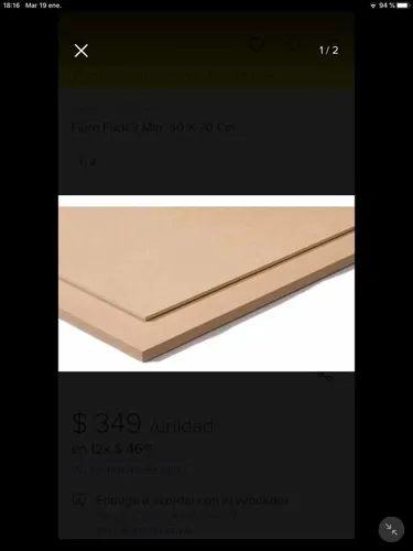 Placa De Fibrofacil 3 Mm Cortes De 20 X20 Cm Por 5 Unidades