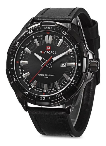 Relógio Masculino Naviforce 9056 Analógico Original Preto