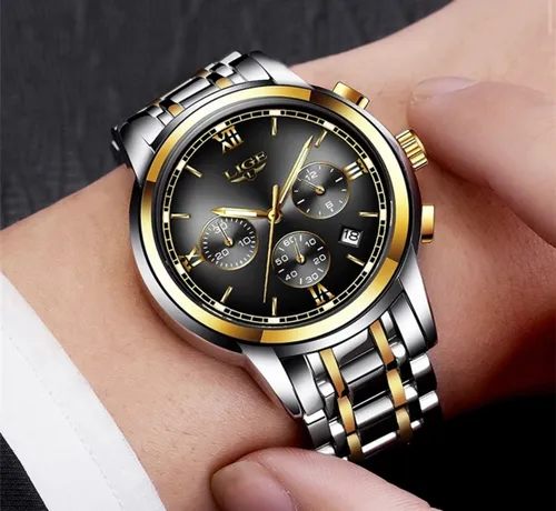 Reloj Lige Gold Black 9810 Deportivo Anal gico Cuarzo Env o gratis