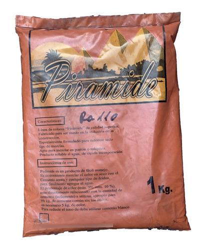 Pigmentos Color Ro-110 Teja Extra Para Cemento Por 1 Kg.