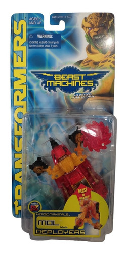 Mol Mole Yellow Transformers Beast Machines Hasbro Vintage