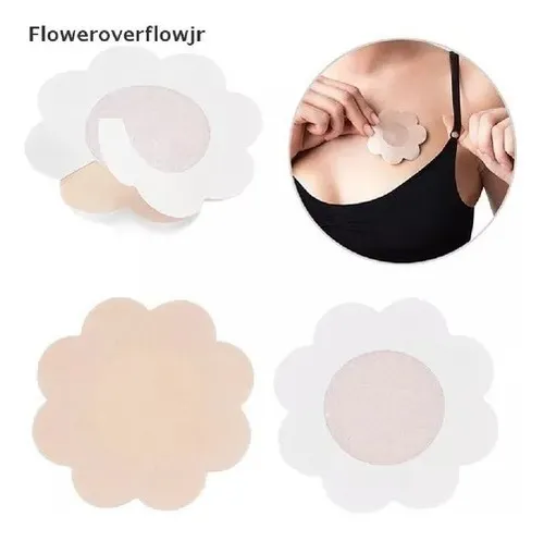 Cubre Pezones X 5 Pares Adhesivo Desechable Modelo Flor