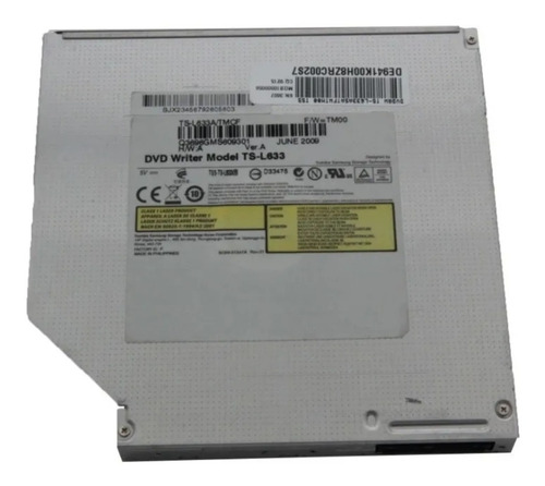 Imagem 1 de 4 de Gravador Dvd Notebook Toshiba Samsung Hp Ts-l633