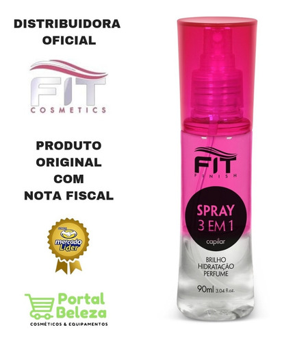 Spray Capilar 3em1 Brilho Hidratação E Perfume Fit Cosmetics