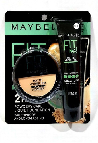 Base + Polvo Compacto Maybelline Fit Me