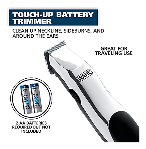 Kit Maquina Cortar Cabello Wahl Deluxe 29pz Trimmer Nasal Color Chrome