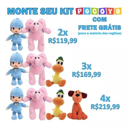 Pocoyo Pelúcia Elefante Elly Musical Desenho Cultura Eli