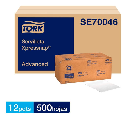 Imagen 1 de 3 de Servilleta Interfoliada Tork Xpressnap® 12 Paquetes 500 Hjs.