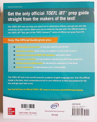 Libro The Official Guide To The Toefl Ibt Test 6th Edition