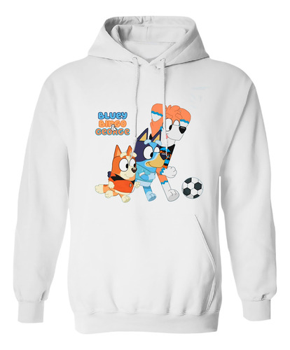 Sudadera Con Gorro Bluey Bingo & George Juego Futbol Balon