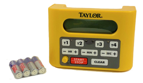 Taylor Precision N - Temporizador Digital, 4 Canales Para E. Color Amarillo