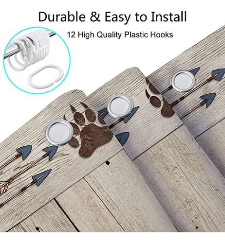 Set De Cortinas De Ducha De Oso Para Baño, Con Diseño De Os