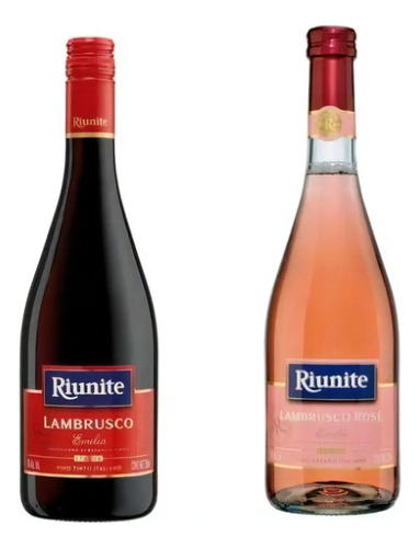 Vino Tinto Lambrusco Riunite + Vino Rosado Lambrusco Riunite