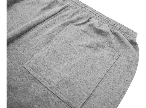 Imagem 5 de 7 de Bermuda Moleton Masculina Plus Size Cinza Mescla G1 A G7 550
