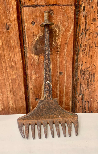 Antiguo Mini Rastrillo Jardinería Herramienta (Usado)