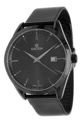 Reloj Election Hombre Suizo Acero Inoxidabl Negro E200559112