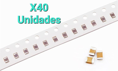 Condensador Cerámico Smd 40 Unid  0.1uf / 1nf / 22pf 