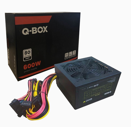 Fuente De Alimentacion Qbox Qbf-600 600w Certif 80 Plus Atx