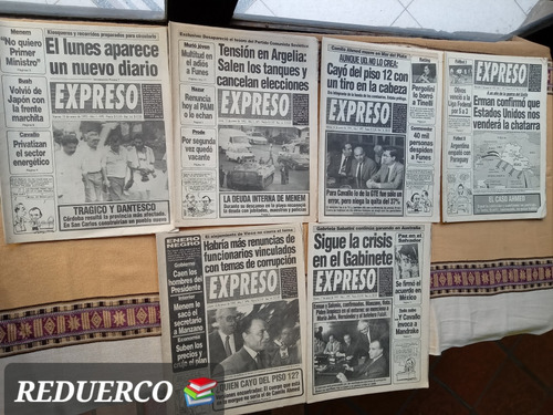 Diario El Expreso N° 0 Al 5 Año 1992 Menem Cavallo 