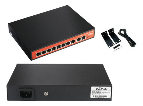 Wi-tek Switch Poe Wi-ps210 8ptos 10/100+ 2fe 150w 