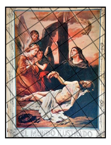 Portada Antigua 1906 Crucifixion De Jesus / Arte Sacro